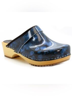 BJORK Agata Wood Open Back Swedish Clogs